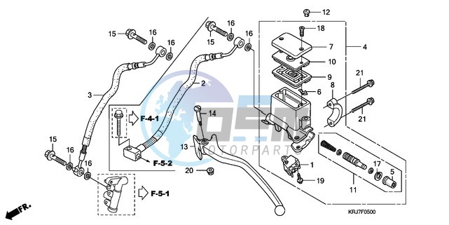 RR. BRAKE MASTER CYLINDER