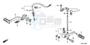 CBR600FAB CBR600F ABS E drawing PEDAL