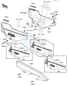 ZX 900 A [NINJA] (A1-A2) NINJA 900 drawing SIDE COVERS_CHAIN COVER -- ZX900-A2- -