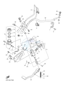 YZF-R1M 998 R3 (2KSC 2KSD) drawing REAR MASTER CYLINDER