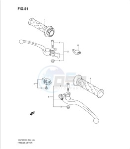 GSF650/S drawing HANDLE LEVER