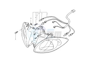 X9 EVOLUTION 200 drawing Head lamp