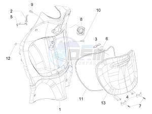 Liberty 50 4T PTT 2007-2012 (D) is drawing Front glove-box - Knee-guard panel