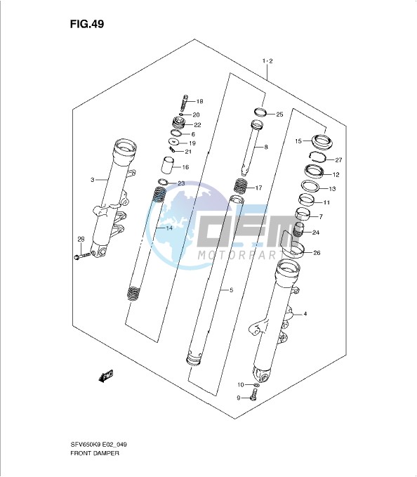 FRONT DAMPER (SFV650/A K9 - L0)