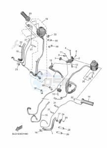 TRACER 9 GT+ MTT890D-K (BLG1) drawing HANDLE SWITCH & LEVER