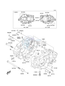 KSF 400 A [FX400] (A6F) A6F drawing CRANKCASE