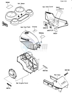 ZX 900 A [NINJA] (A1-A2) NINJA 900 drawing LABELS