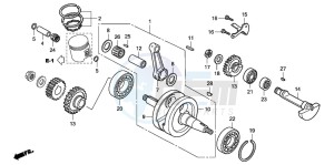 NSR125R drawing CRANKSHAFT/PISTON