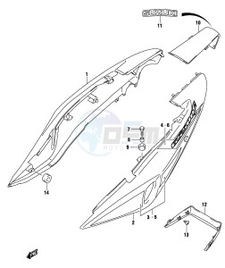 GS500 (P19) drawing FRAME COVER (GS500FK4 FUK4)