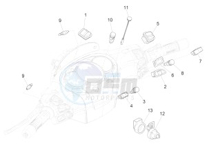 BEVERLY 350 ST 4T 4V ie E4 ABS (NAFTA) drawing Selectors - Switches - Buttons