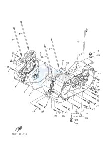 YFM300 RAPTOR 300 (1SC1) drawing CRANKCASE