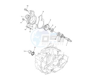 YZ F 450 drawing WATER PUMP