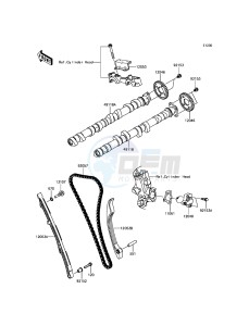 ZZR1400 ABS ZX1400JGF GB XX (EU ME A(FRICA) drawing Camshaft(s)/Tensioner