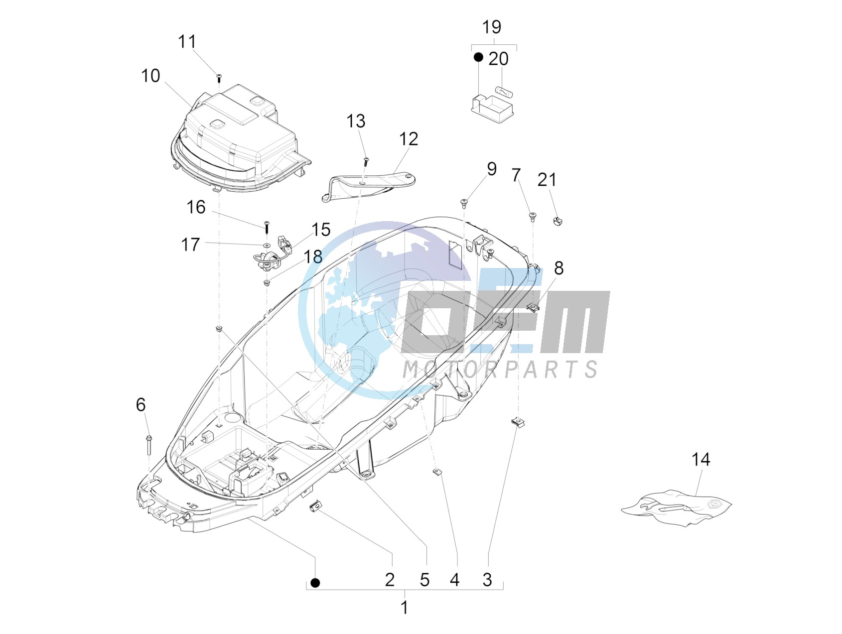 Helmet housing - Undersaddle