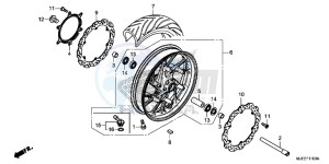 CB650FAH 2ED - (2ED) drawing FRONT WHEEL