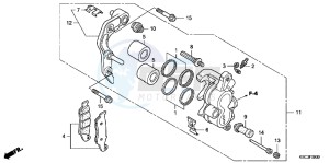 CRF250XB CRF250X ED drawing FRONT BRAKE CALIPER