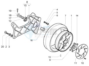 X9 250 Evolution drawing Rear Wheel