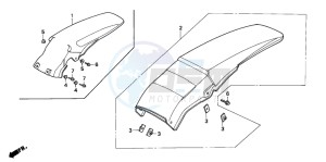 CR250R drawing REAR FENDER