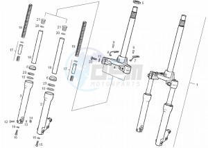 ATLANTIS BULLET - 50 cc VTHAL1AE2 Euro 2 2T AC ESP drawing Front fork (Positions)