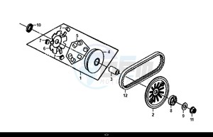 JET 14 (45 KM/H) (XC05W1-EU) (E4) (L8-M0) drawing MOVABLE DRIVE FACE ASSY