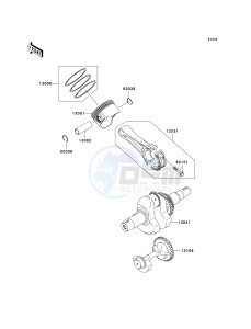 KAF 400 A [MULE 610 4X4] (A6F-AF) A6F drawing CRANKSHAFT_PISTON-- S- -