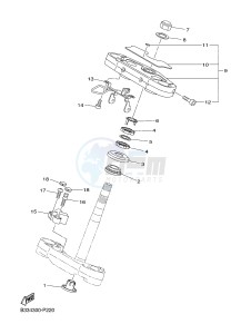 XVS950CR BOLT C-SPEC (B33J) drawing STEERING