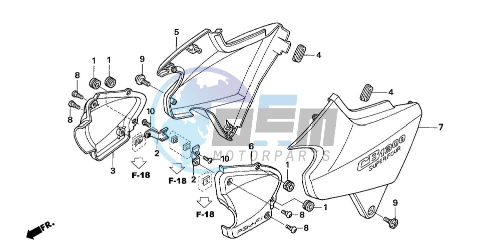 SIDE COVER (CB1300/A/S/SA )