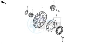 TRX350FE FOURTRAX 350 4X4ES drawing STARTING GEAR