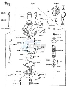 KX 250 D [KX250] (D1) [KX250] drawing CARBURETOR