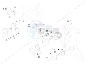 Liberty 50 4T PTT 2017 (B-NL) (B-NL) drawing Front headlamps - Turn signal lamps