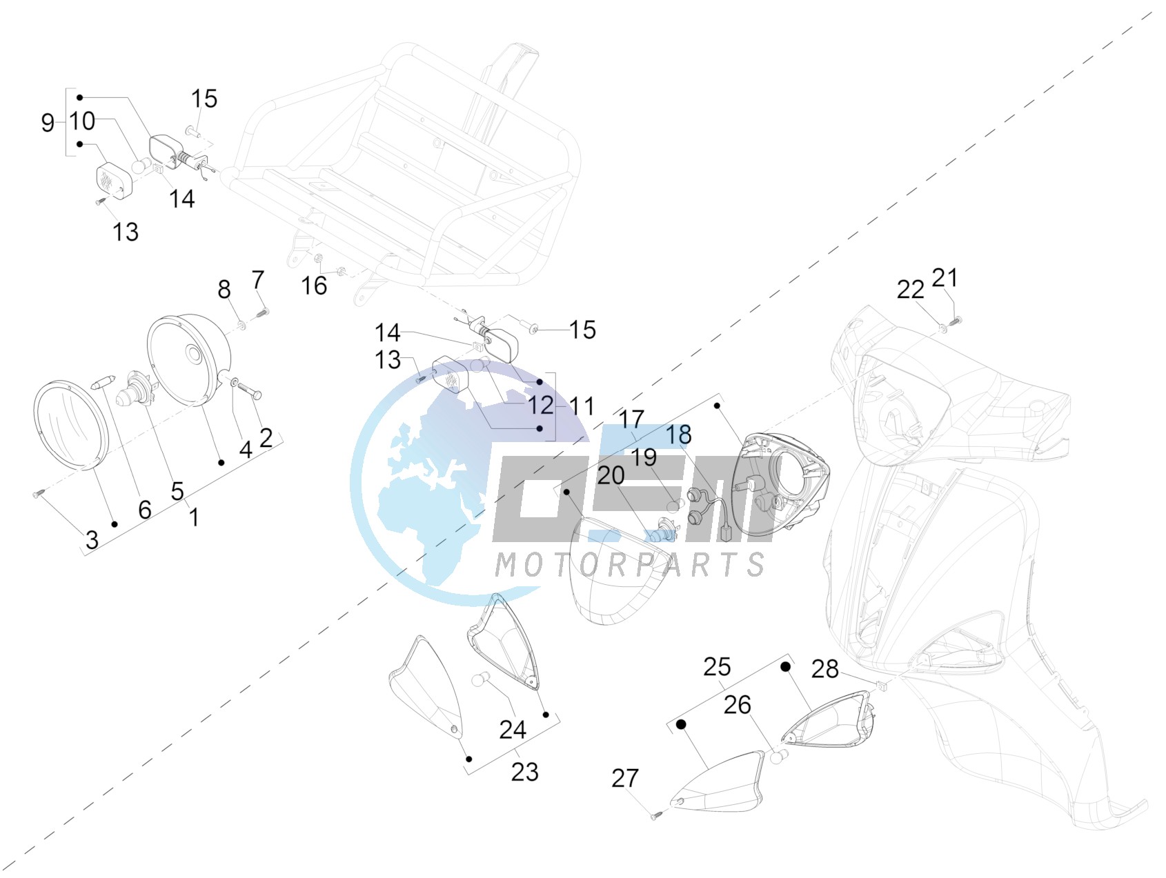 Front headlamps - Turn signal lamps