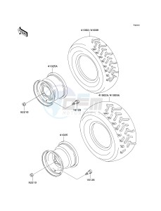 KLF 300 C [BAYOU 300 4X4] (C15-C17 C17 CAN ONLY) [BAYOU 300 4X4] drawing WHEELS_TIRES