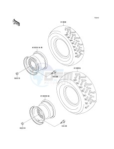 KVF 300 [PRAIRIE 300] (B1-B4) [PRAIRIE 300] drawing WHEELS_TIRES