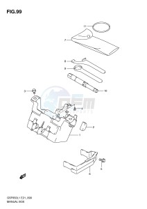 GSF650 (E21) Bandit drawing MANUAL BOX (GSF650L1 E21)