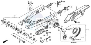 XL700VA9 UK - (E / ABS MKH) drawing SWINGARM