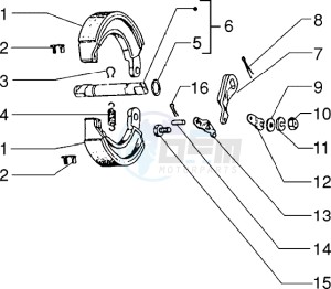 PX 200 E drawing Rear brake jaws