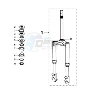 LUDIX 14 L ELEGANCE drawing FRONT FORK / STEERINGHEAD