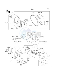 VN 1600 B [VULCAN 1600 MEAN STREAK] (B1-B2) [VULCAN 1600 MEAN STREAK] drawing TAILLIGHT-- S- -