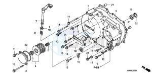 TRX400XD TRX400XD Australia - (U) drawing RIGHT CRANKCASE COVER