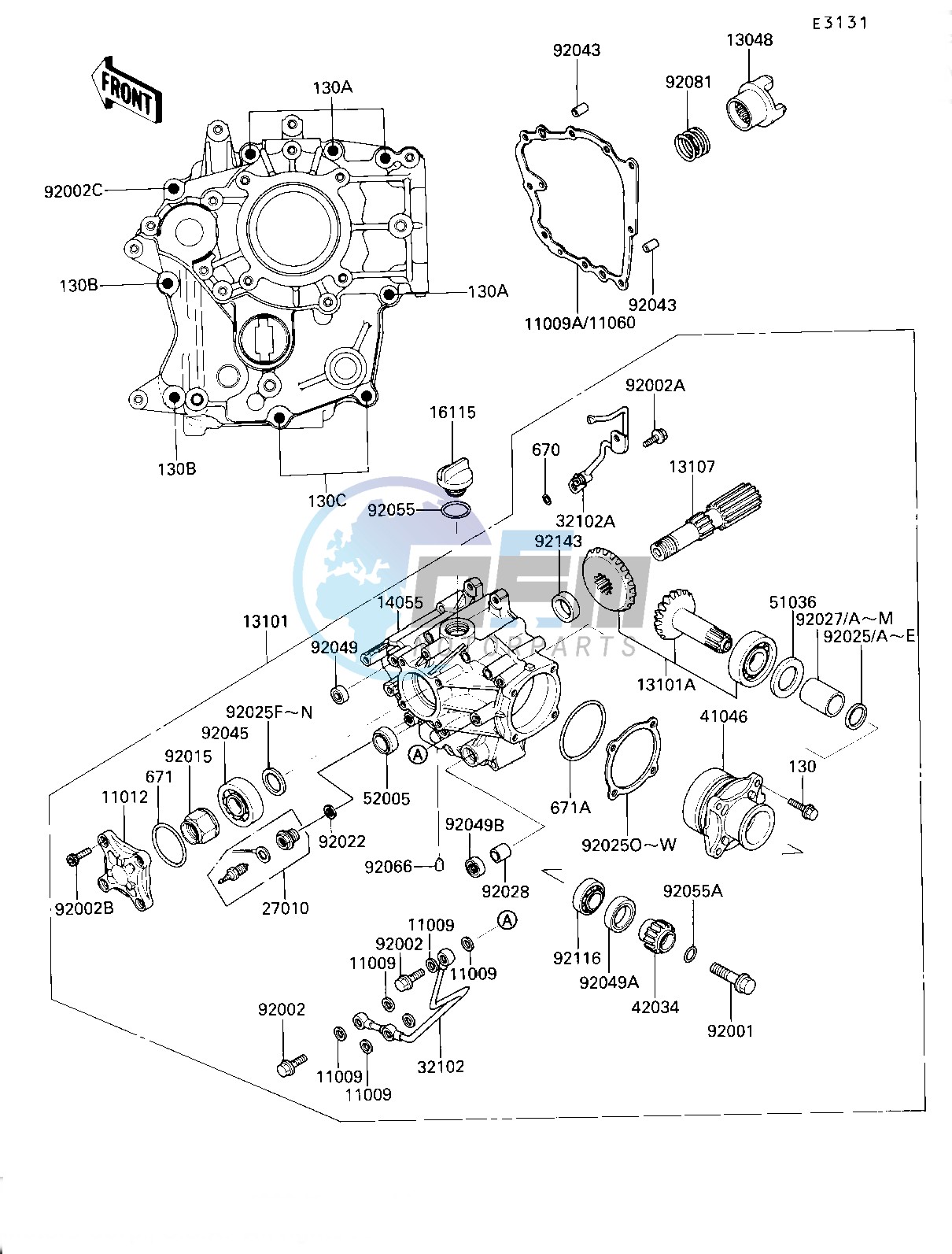 FRONT BEVEL GEAR