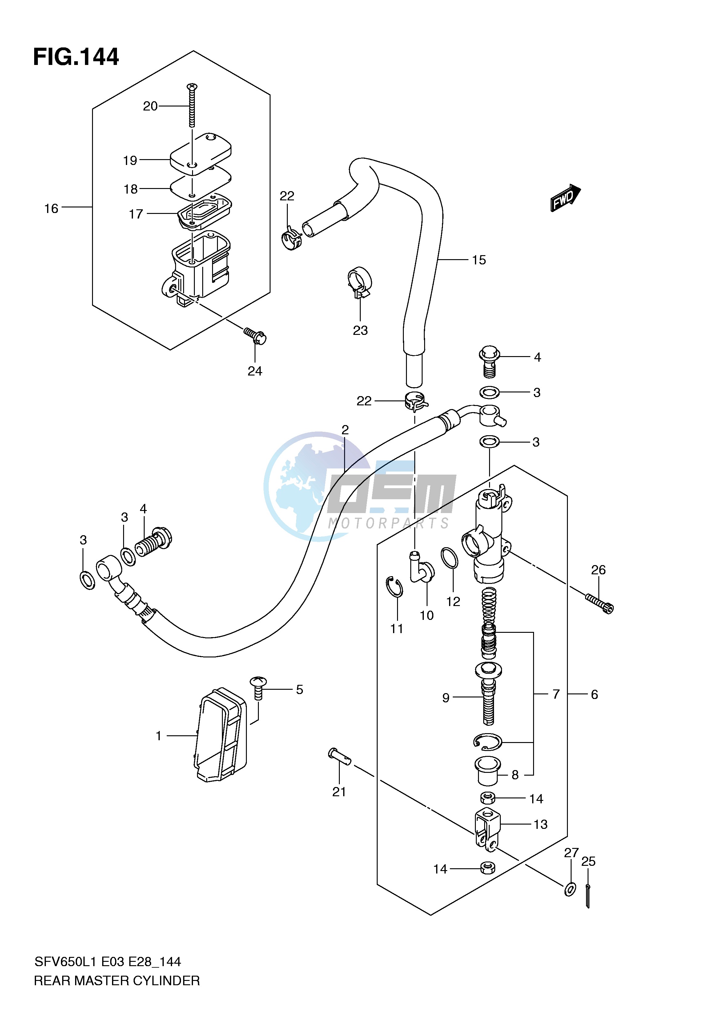 REAR MASTER CYLINDER (SFV650L1 E3)