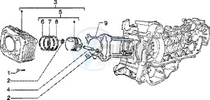 Skipper 125 4t drawing Cylinder-piston-wrist pin assy