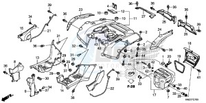 TRX500FPAE TRX500FPA Europe Direct - (ED) drawing REAR FENDER