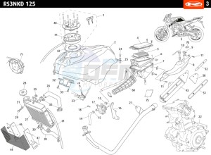 RS3-125-NACKED-WHITE drawing TANK - EXHAUST - RADIATOR