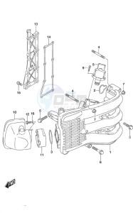 DF 40A drawing Intake Manifold/Silencer/Exhaust Cover