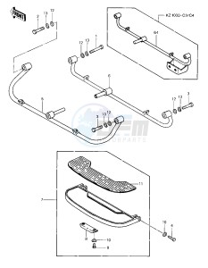 KZ 1000 C [POLICE 1000] (C2-C4) [POLICE 1000] drawing FOOTRESTS -- 79-81 C2_C3_C4- -