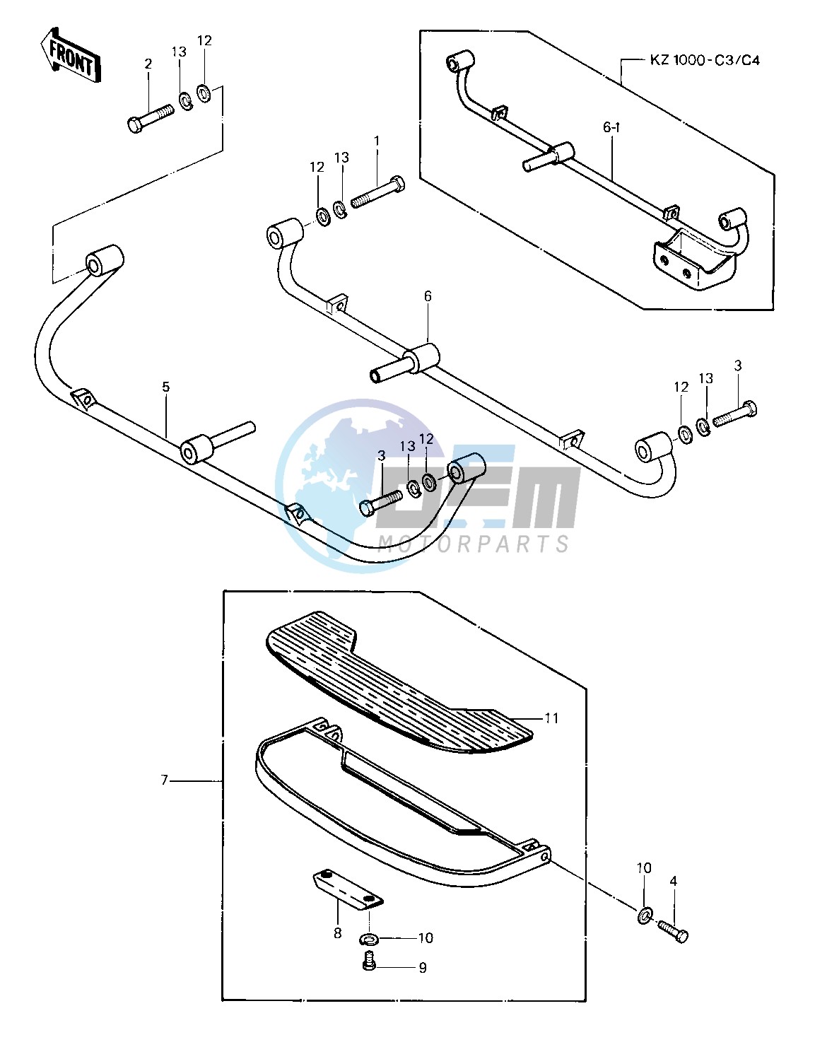 FOOTRESTS -- 79-81 C2_C3_C4- -