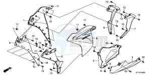 CBR125RWB CBR125RW E drawing UNDER COWL