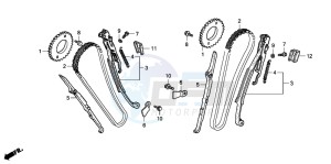 VT750C drawing CAM CHAIN