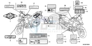 VFR1200XLE CrossTourer - VFR1200X 2ED - (2ED) drawing CAUTION LABEL